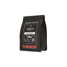 Load image into Gallery viewer, Santos Coffee San Antonio Medium roast coffee bag, angled side view on white background.
